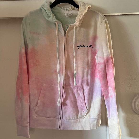 PINK tie dye jacket size M - Picture 2 of 2